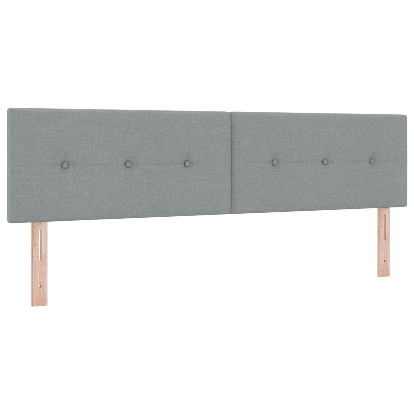 Boxmadras med topmadras Lysegrå 180 x 200 cm Stof
