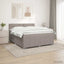 Boxmadras med topmadras Gråbrun 160 x 200 cm Stof