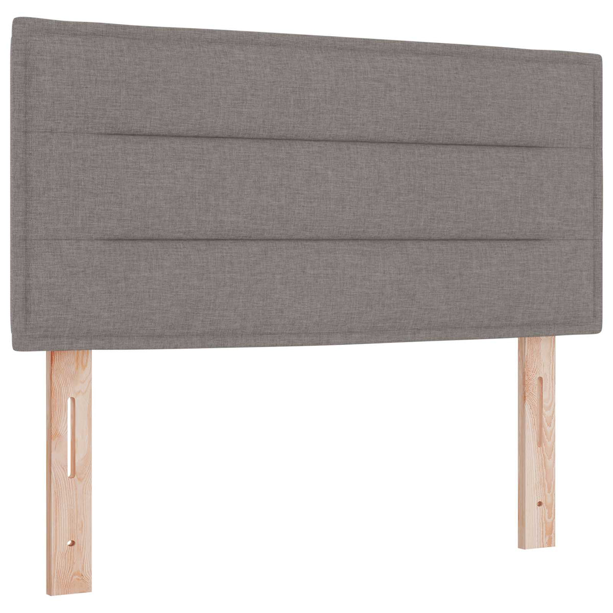 Boxmadras med topmadras med hovedgærde Gråbrun 80 x 200 cm Stof
