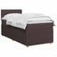 Boxmadras med topmadras Mørk Brun 80 x 200 cm Stof