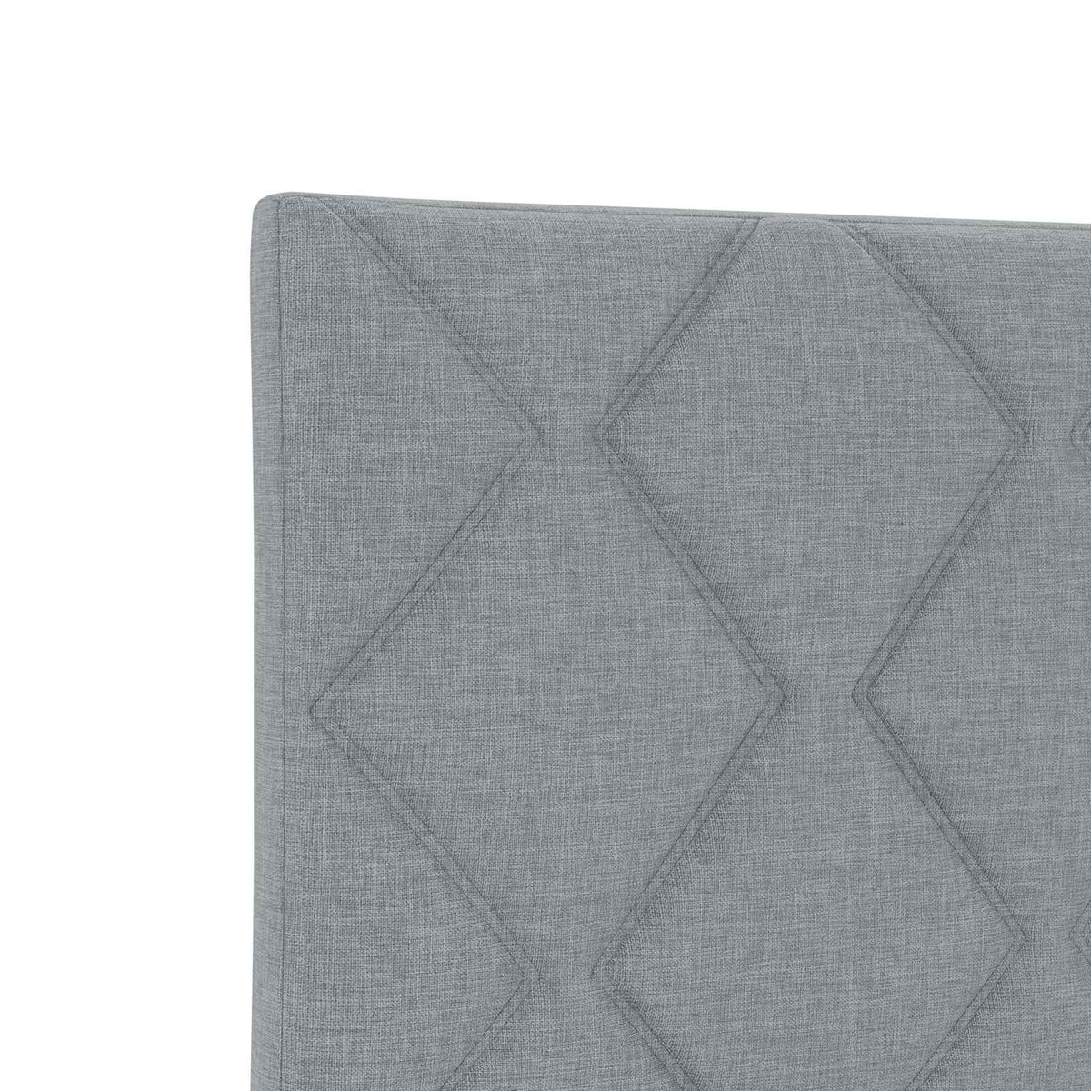 Boxmadras med topmadras med hovedgærde Lysegrå 80 x 200 cm Stof