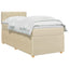 Boxmadras med topmadras Cremefarvet 90 x 190 cm Stof