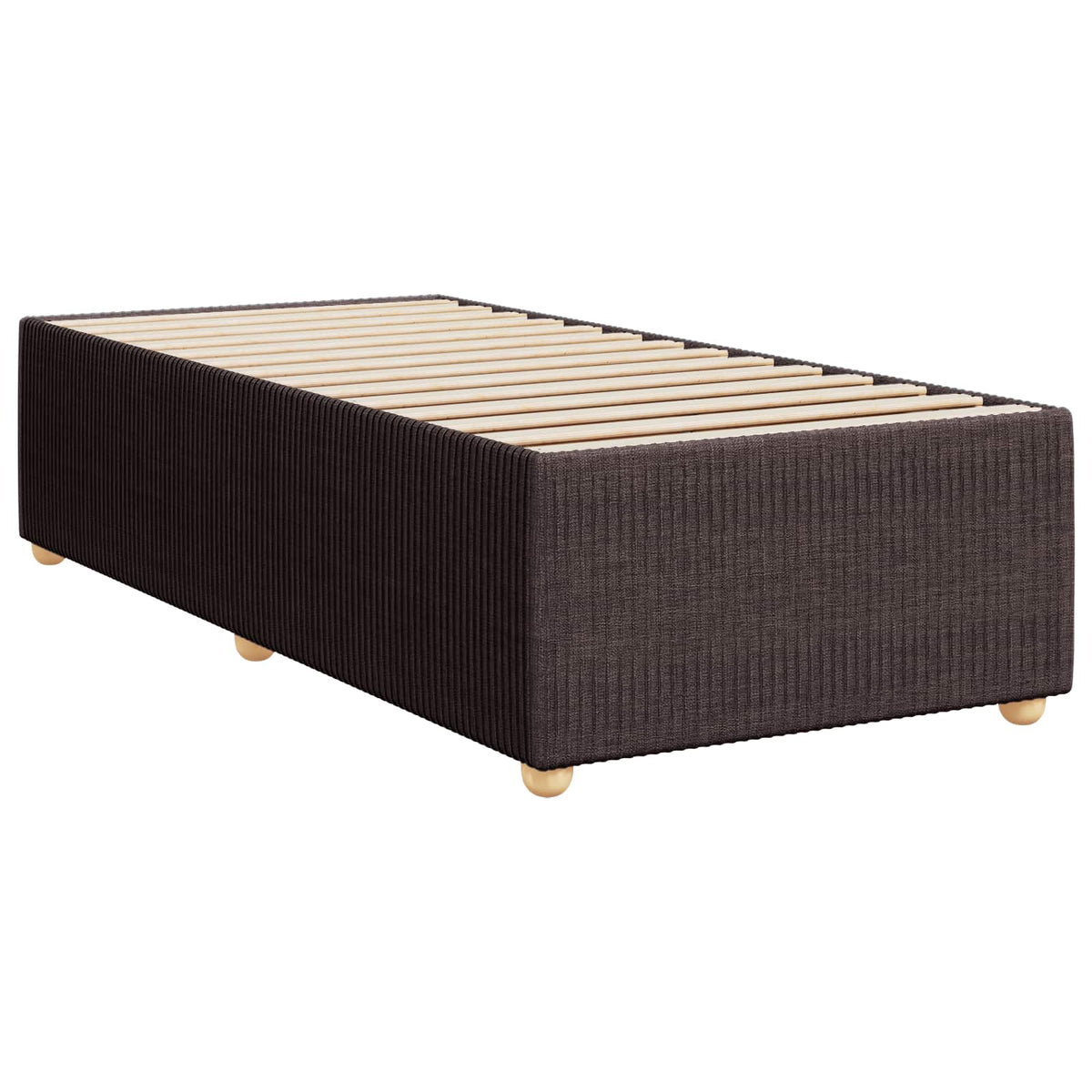 Boxmadras med topmadras Mørk Brun 90 x 200 cm Stof