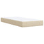Boxmadras med topmadras Cremefarvet 90 x 200 cm Stof