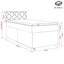 Boxmadras med topmadras Cremefarvet 90 x 200 cm Stof