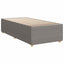 Boxmadras med topmadras Gråbrun 100 x 200 cm Stof