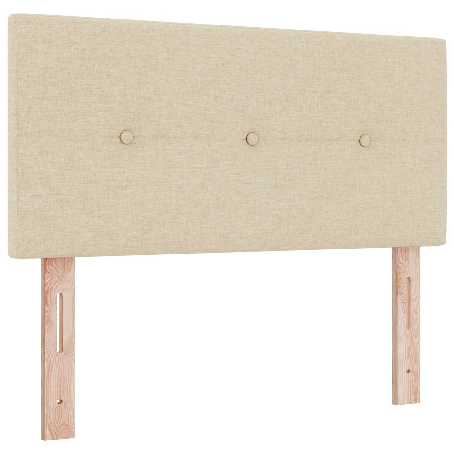 Boxmadras med topmadras Cremefarvet 100 x 200 cm Stof