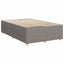 Boxmadras med topmadras Gråbrun 120 x 190 cm Stof