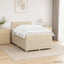 Boxmadras med topmadras Cremefarvet 120 x 200 cm Stof