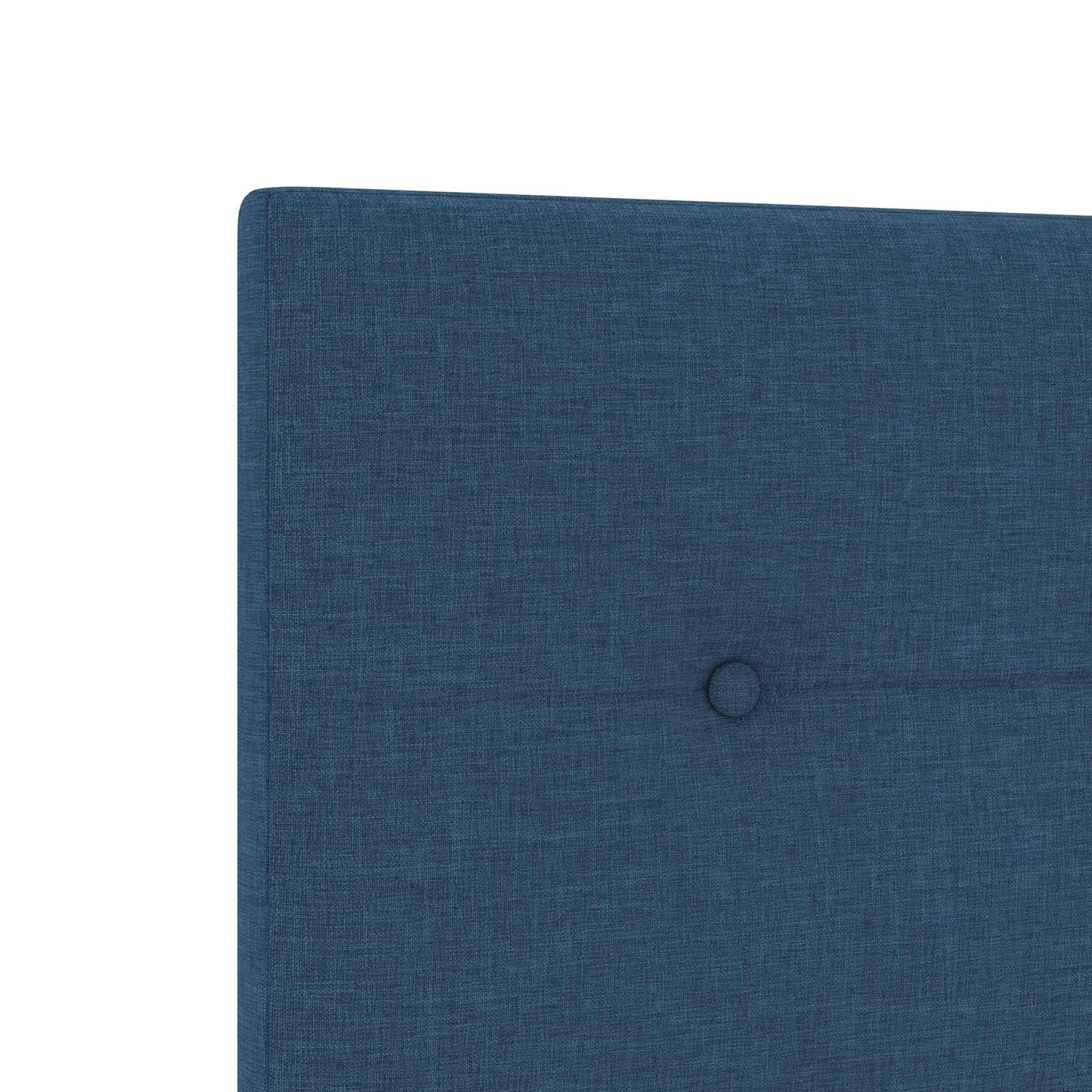 Boxmadras med topmadras med hovedgærde Blå 120 x 190 cm Stof