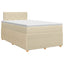 Boxmadras med topmadras Cremefarvet 120 x 200 cm Stof