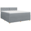 Boxmadras med topmadras Lysegrå 140 x 190 cm Stof