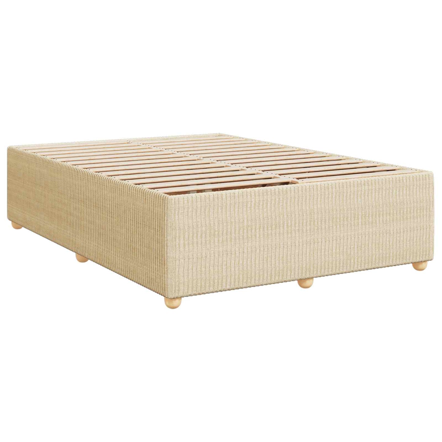 Boxmadras med topmadras Cremefarvet 160 x 200 cm Stof