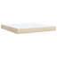 Boxmadras med topmadras Cremefarvet 180 x 200 cm Stof