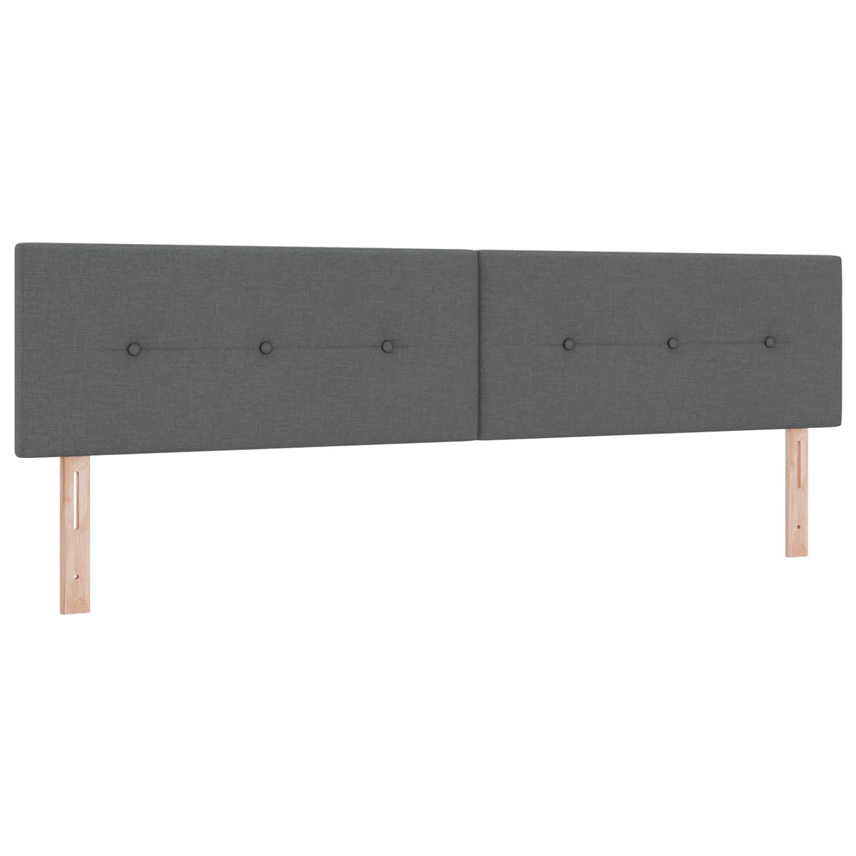 Boxmadras med topmadras Mørkegrå 200 x 200 cm Stof