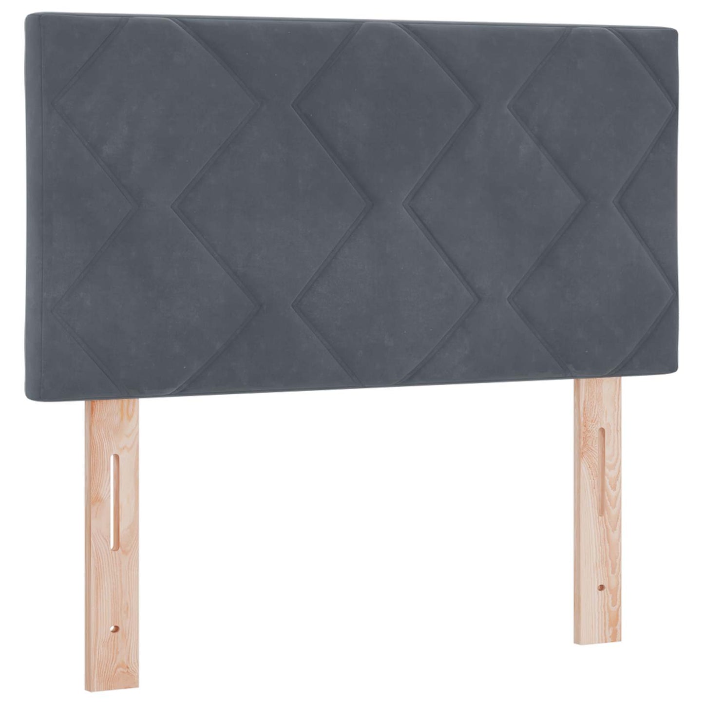 Boxmadras med topmadras Mørkegrå 80 x 200 cm Fløjl