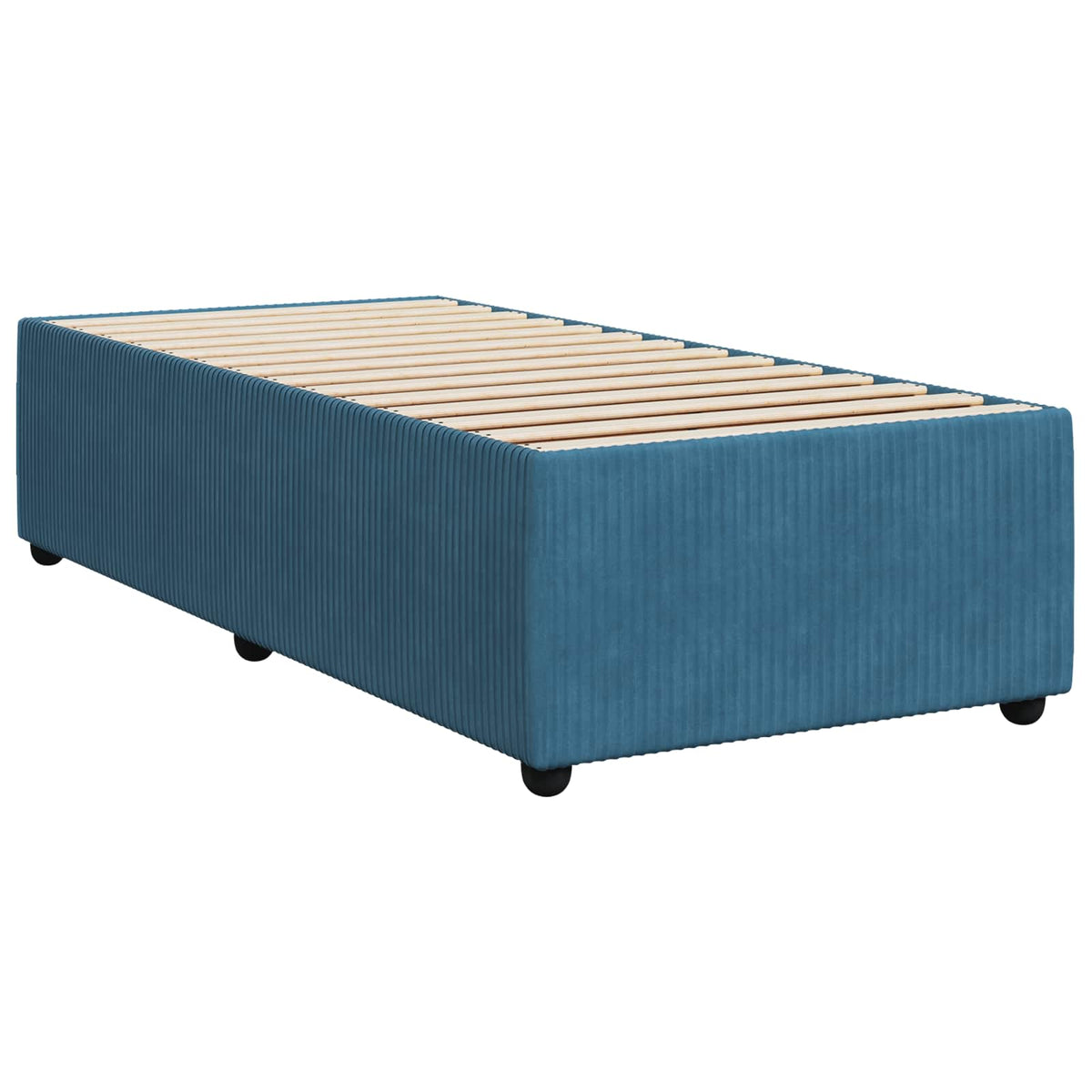 Boxmadras med topmadras Mørk blå 90 x 190 cm Fløjl