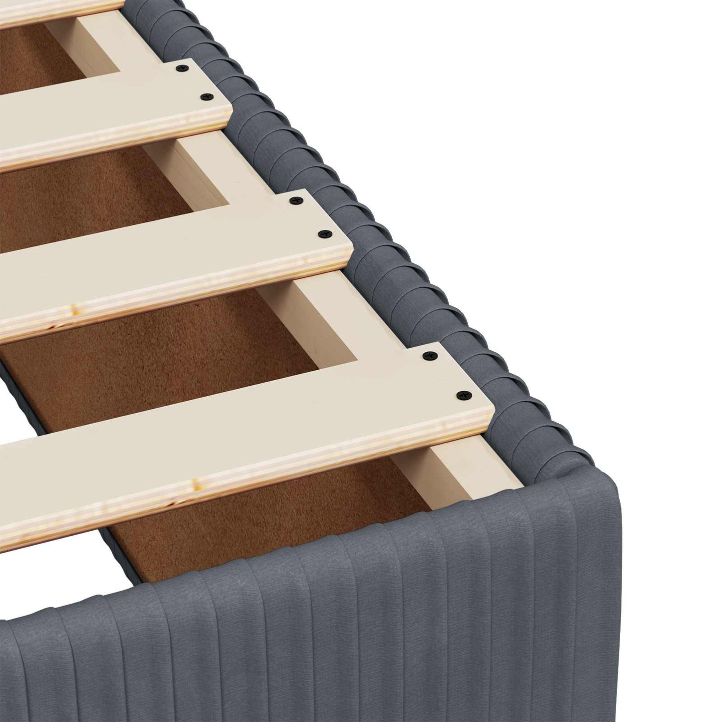 Boxmadras med topmadras Mørkegrå 120 x 200 cm Fløjl