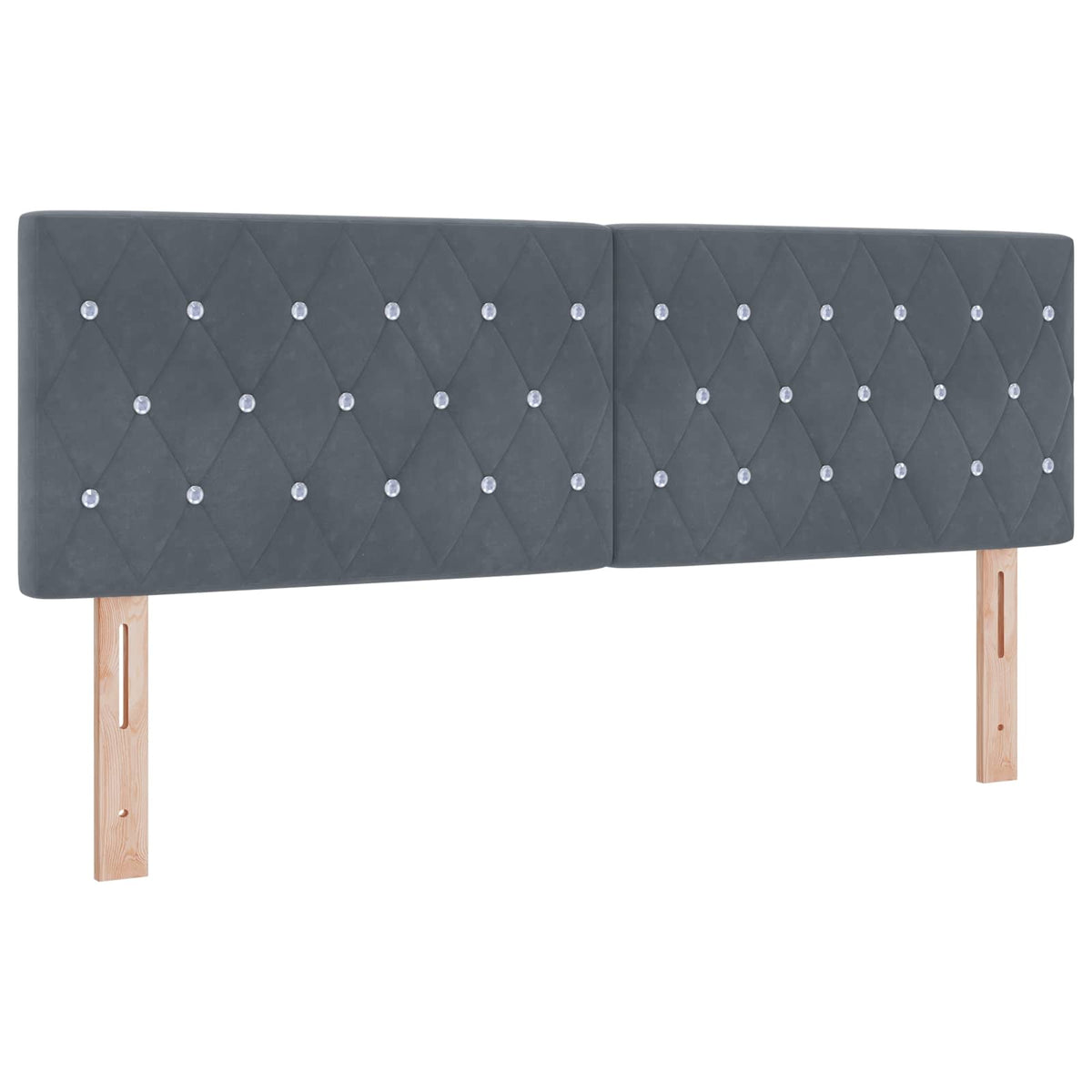 Boxmadras med topmadras Mørkegrå 140 x 190 cm Fløjl