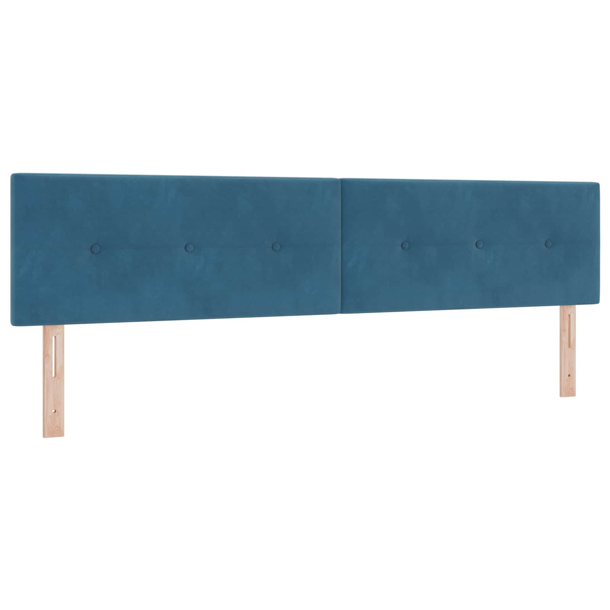 Boxmadras med topmadras Mørk blå 200 x 200 cm Fløjl
