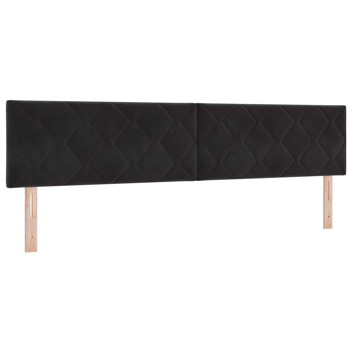 Boxmadras med topmadras med hovedgærde Sort 200 x 200 cm Fløjl