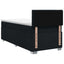 Box Spring Seng med Madras og LED Sort 90 x 200 cm Stof