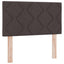 Box Spring Seng med Madras og LED Mørk Brun 90 x 200 cm Stof