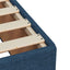 Box Spring Seng med Madras og LED Blå 90 x 200 cm Stof