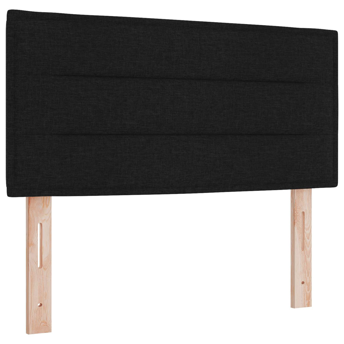 Box Spring Seng med Madras og LED Sort 100 x 200 cm Stof