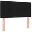 Box Spring Seng med Madras og LED Sort 120 x 190 cm Stof