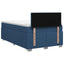 Box Spring Seng med Madras og LED Blå 120 x 190 cm Stof
