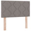 Box Spring Seng med Madras og LED Gråbrun 120 x 190 cm Stof