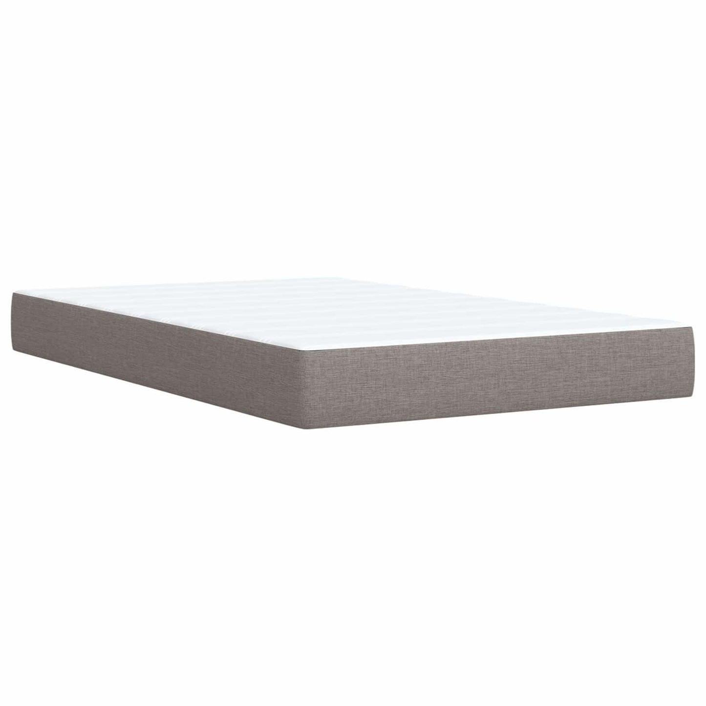 Box Spring Seng med Madras og LED Gråbrun 120 x 190 cm Stof