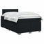 Box Spring Seng med Madras og LED Sort 120 x 200 cm Stof