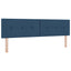 Box Spring Seng med Madras og LED Blå 180 x 200 cm Stof