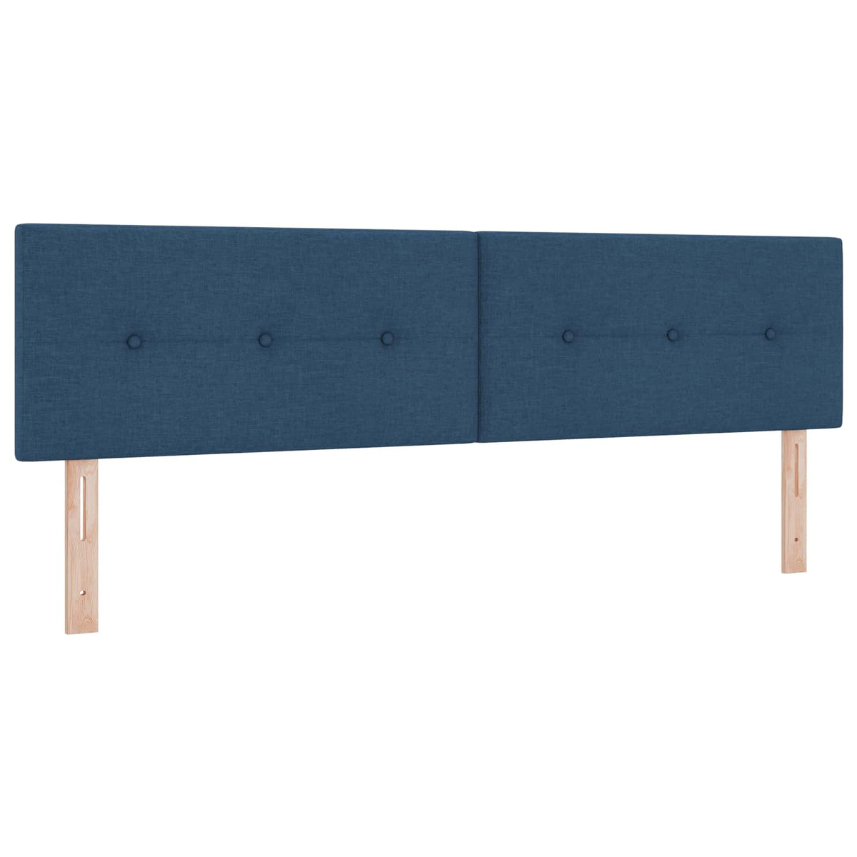 Box Spring Seng med Madras og LED Blå 180 x 200 cm Stof
