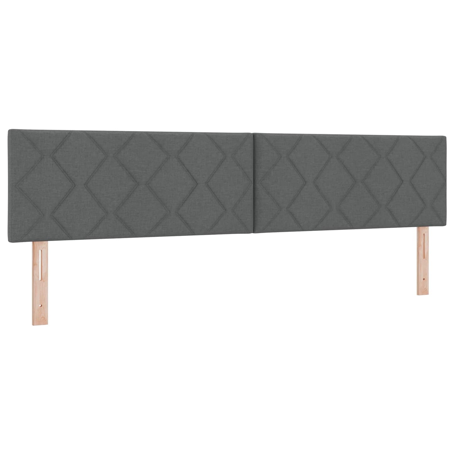 Box Spring Seng med Madras og LED Mørkegrå 200 x 200 cm Stof