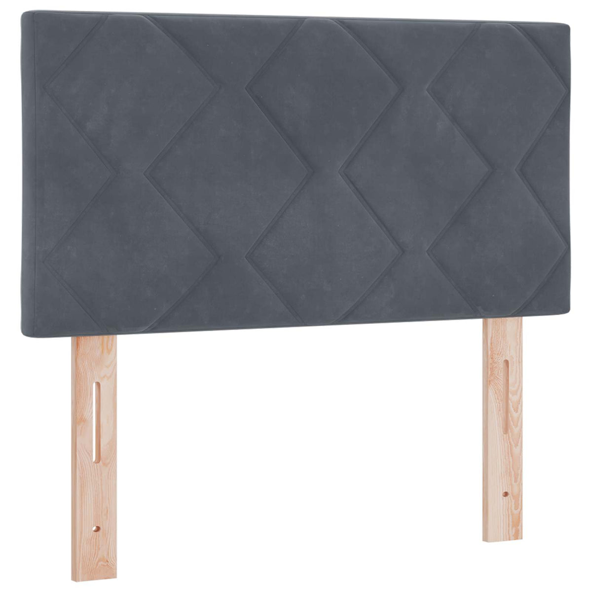 Box Spring Seng med Madras og LED Mørkegrå 80 x 200 cm Velour