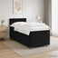 Box Spring Seng med Madras og LED Sort 90 x 200 cm Velour