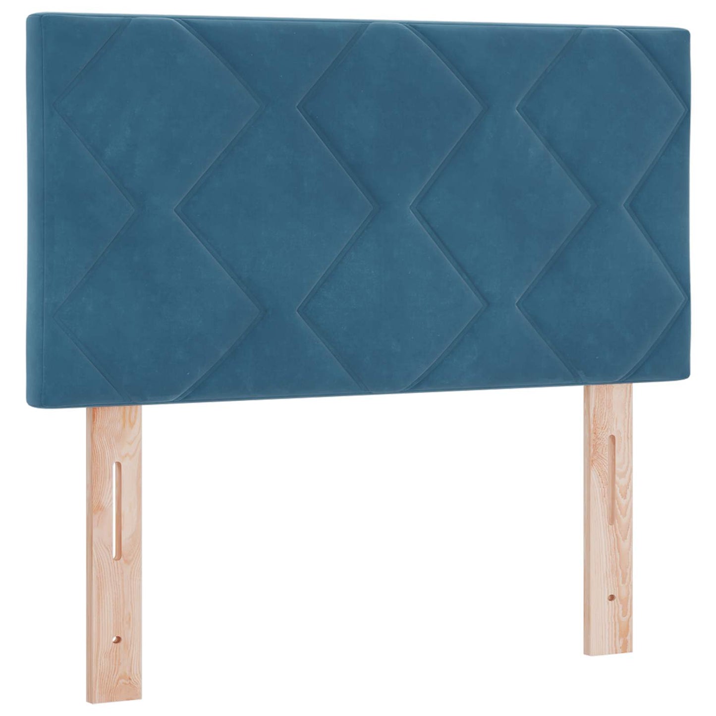 Box Spring Seng med Madras og LED Blå 80 x 200 cm Velour