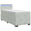 Box Spring Seng med Madras og LED Lysegrå 90 x 190 cm Velour