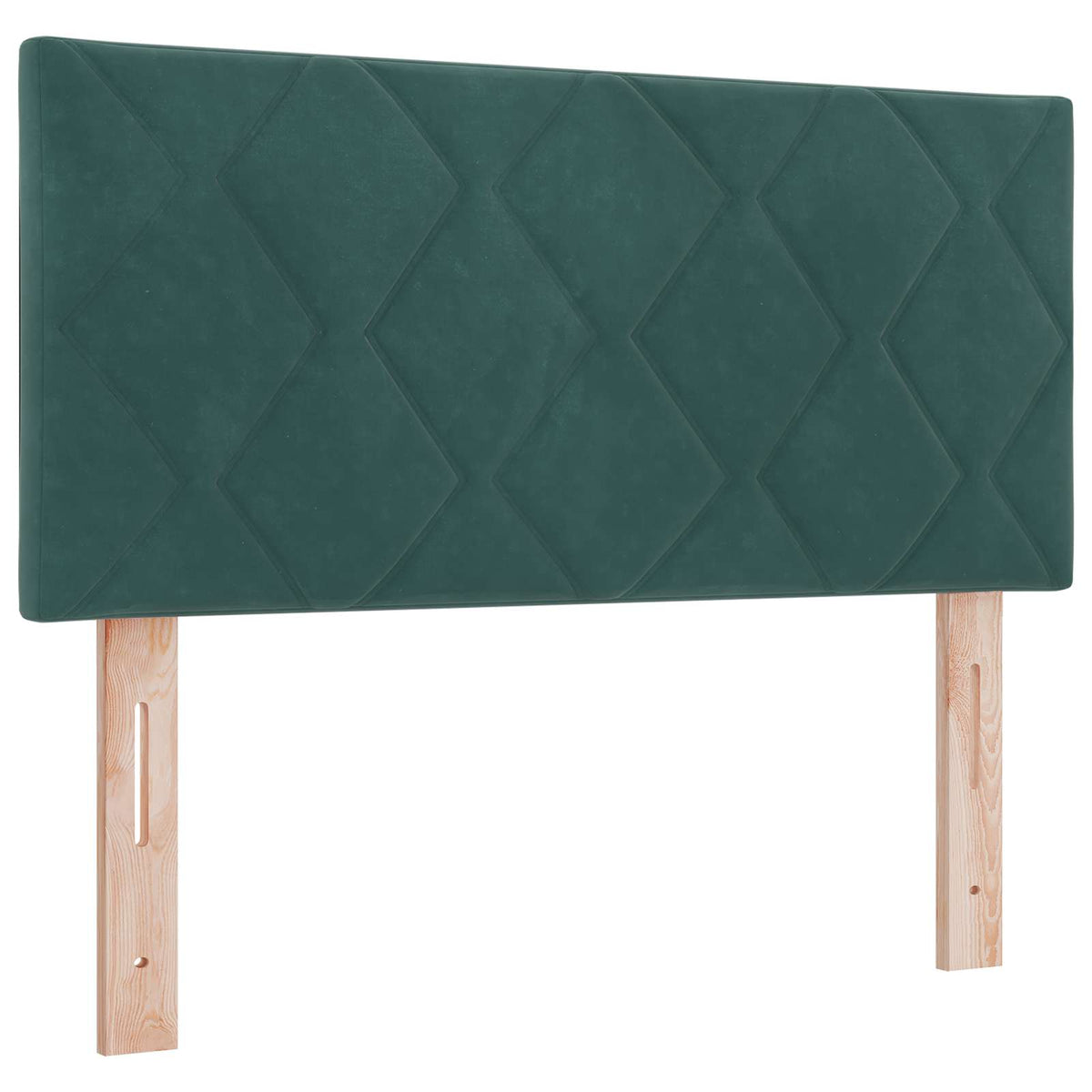 Box Spring Seng med Madras og LED Mørkegrøn 90 x 190 cm Velour