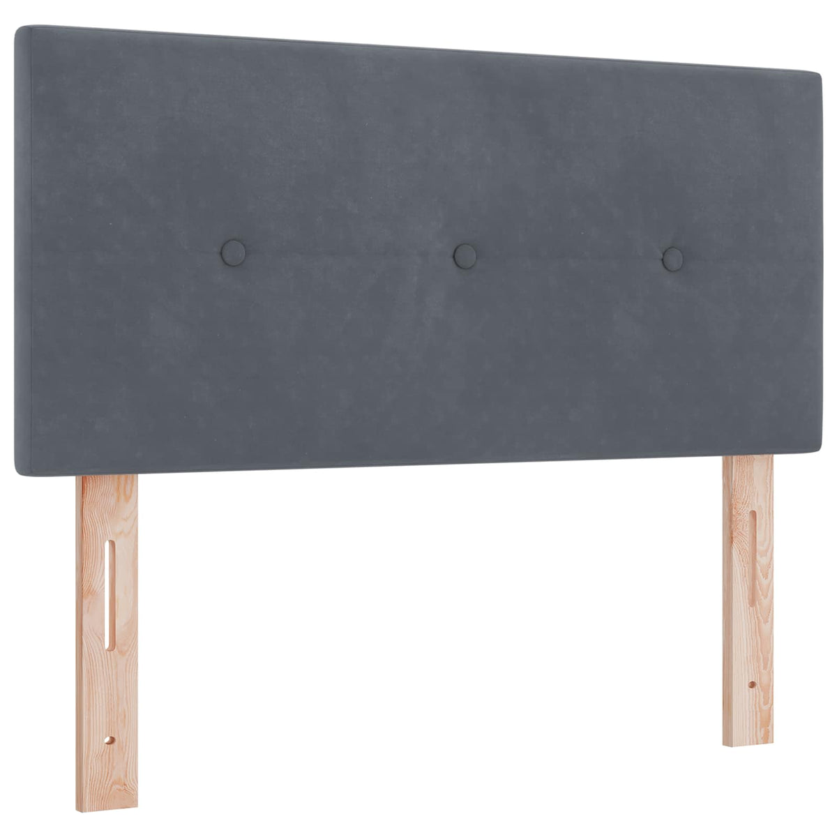 Box Spring Seng med Madras og LED Mørkegrå 90 x 200 cm Velour