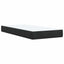 Box Spring Seng med Madras og LED Sort 90 x 200 cm Velour