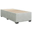Box Spring Seng med Madras og LED Lysegrå 90 x 200 cm Velour