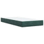 Box Spring Seng med Madras og LED Mørkegrøn 100 x 200 cm Velour