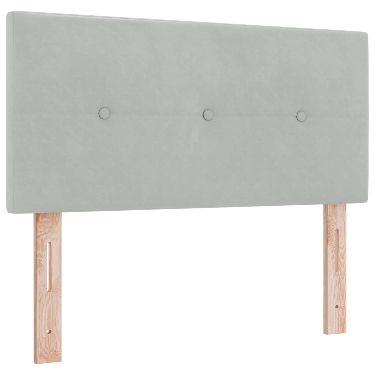 Box Spring Seng med Madras og LED Lysegrå 100 x 200 cm Velour