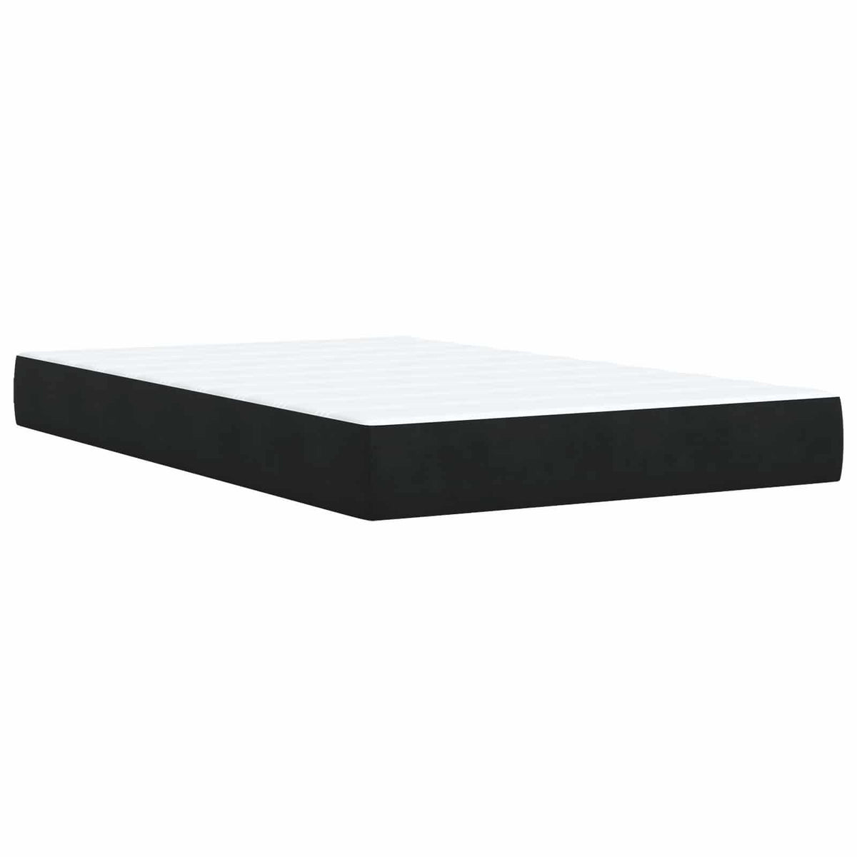 Box Spring Seng med Madras og LED Sort 120 x 190 cm Velour