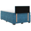 Box Spring Seng med Madras og LED Blå 120 x 200 cm Velour