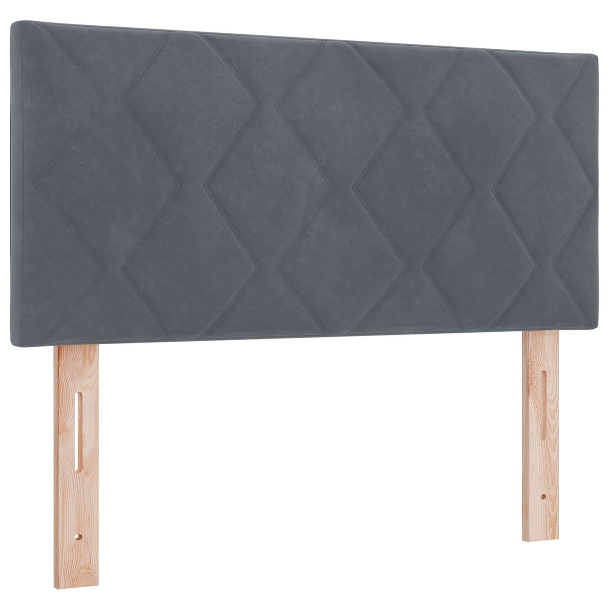 Box Spring Seng med Madras og LED Mørkegrå 120 x 200 cm Velour